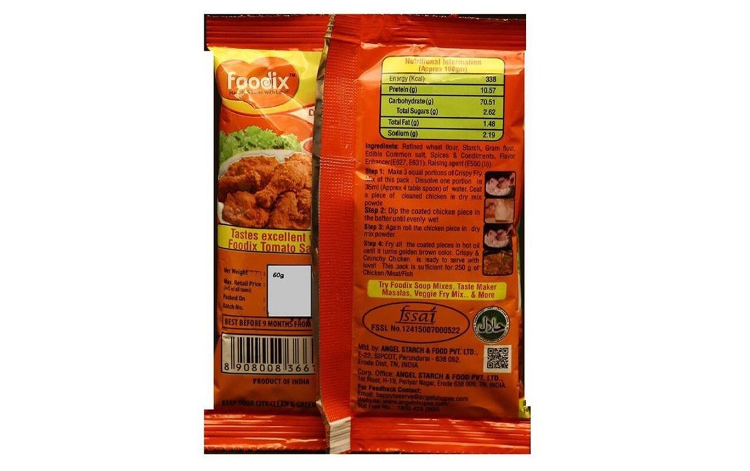 Foodix Crispy Fry Mix "Crunchy"    Pack  60 grams